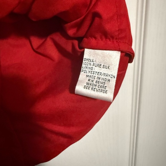 Stunning Vintage Andretta Donatello Beaded Silk Sleeveless Top Red Size XL - Picture 5 of 9